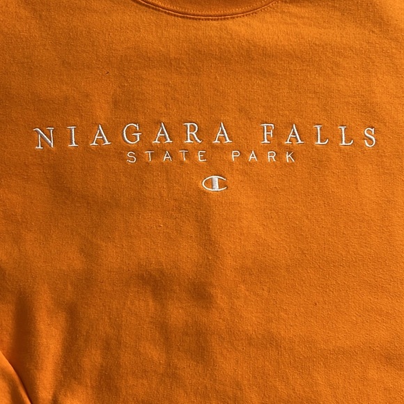 Champion Orange Men's Niagara Falls State Park Sweater - Picture 3 of 4